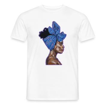 Purple Headwrap - Men's T-Shirt - white - Front - AI Model Male 178 dark (178cm)