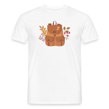 Sac à dos - T-shirt homme - blanc - Devant - AI Model Male 178 dark (178cm)
