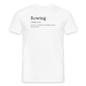 Rowing dictionary definition - Men's T-Shirt - white - Front - AI Model Male 178 dark (178cm)