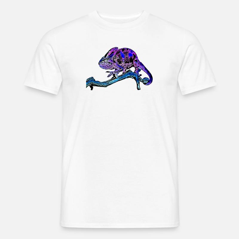 Chamäleon - Männer T-Shirt - Weiß