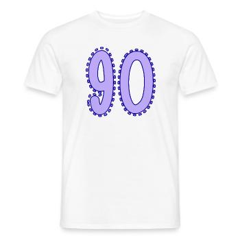 90. 90 JAHRE. 90. JAHRESTAG. 90-JÄHRIGES JUBILÄUM. - Männer T-Shirt - Weiß - Vorne - AI Model Male 178 dark (178cm)