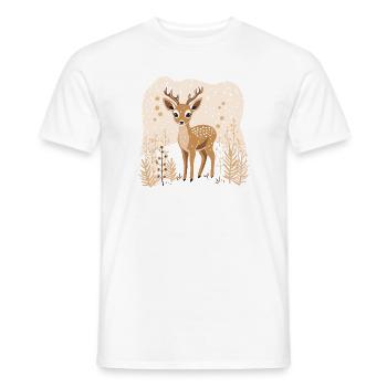 Faon - T-shirt homme - blanc - Devant - AI Model Male 178 dark (178cm)