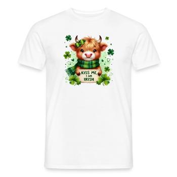 Embrasse moi je suis irlandais - T-shirt homme - blanc - Devant - AI Model Male 178 dark (178cm)