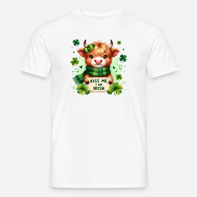 Küss mich ich bin irisch - Männer T-Shirt - Weiß