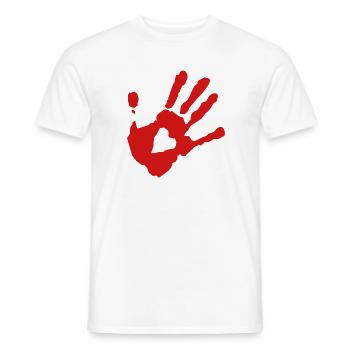 Coeur - T-shirt homme - blanc - Devant - AI Model Male 178 dark (178cm)