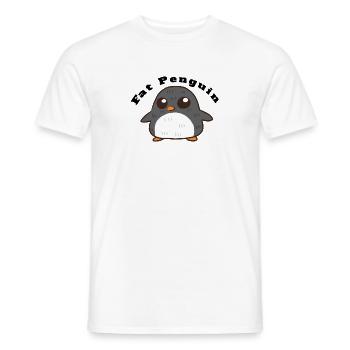 Fat Fat Penguin T-Shirt Funny Gift - Men's T-Shirt - white - Front - AI Model Male 178 dark (178cm)