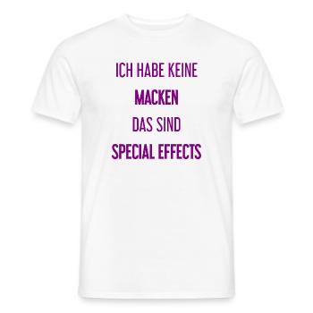 Keine Macken, nur Special Effects! - Männer T-Shirt - Weiß - Vorne - AI Model Male 178 dark (178cm)