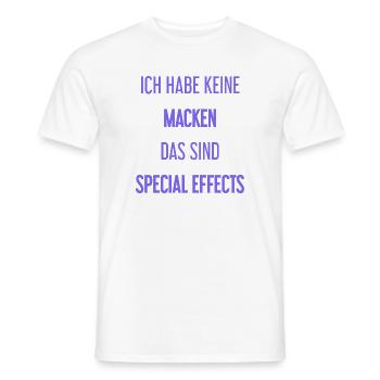 Keine Macken, nur Special Effects! - Männer T-Shirt - Weiß - Vorne - AI Model Male 178 dark (178cm)