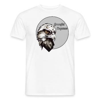 Falke - graceful elegance, noble design - Men's T-Shirt - white - Front - AI Model Male 178 dark (178cm)