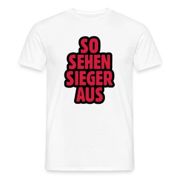 SO SEHEN SIEGER AUS - Männer T-Shirt - Weiß - Vorne - AI Model Male 178 dark (178cm)