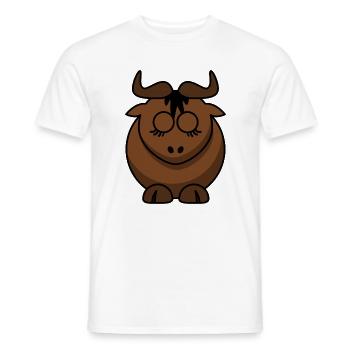Braunbock Face Design - Men's T-Shirt - white - Front - AI Model Male 178 dark (178cm)