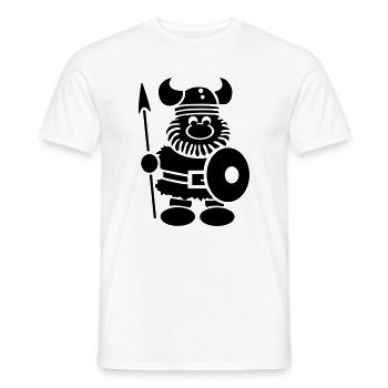 Lustiger kleiner Wikinger Krieger - Männer T-Shirt - Weiß - Vorne - AI Model Male 178 dark (178cm)