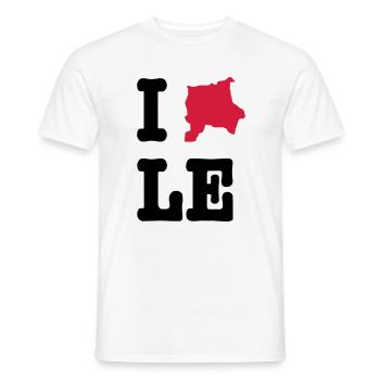 I Love Leipzig (I heart LE) - City Outline - T-shirt homme - blanc - Devant - AI Model Male 178 dark (178cm)