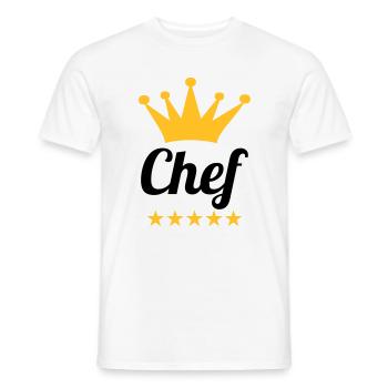Chef - Men's T-Shirt - white - Front - AI Model Male 178 dark (178cm)