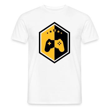 Gamer / Gaming - T-shirt homme - blanc - Devant - AI Model Male 178 dark (178cm)