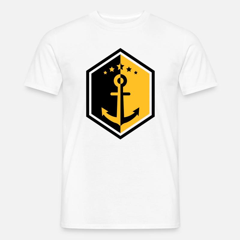Seemann / Boot / Marine / Meer / Fischer - Männer T-Shirt - Weiß