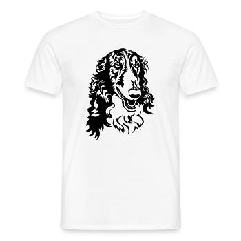 Barsoi Head - Men's T-Shirt - white - Front - AI Model Male 178 dark (178cm)