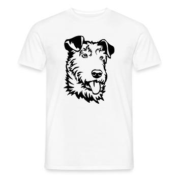 Irish Terrier Head - Men's T-Shirt - white - Front - AI Model Male 178 dark (178cm)