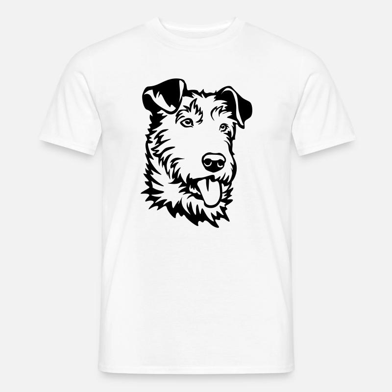Irish Terrier Kopf - Männer T-Shirt - Weiß