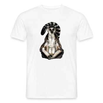 Lémurien Katta - T-shirt homme - blanc - Devant - AI Model Male 178 dark (178cm)