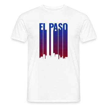 El Paso Skyline Gradient - Männer T-Shirt - Weiß - Vorne - AI Model Male 178 dark (178cm)