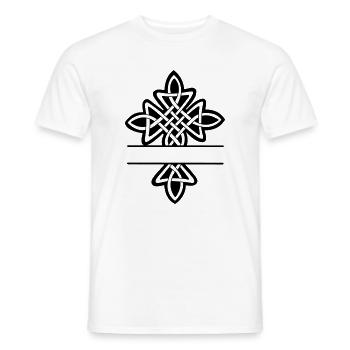 Monogramme croisé celtique - T-shirt homme - blanc - Devant - AI Model Male 178 dark (178cm)