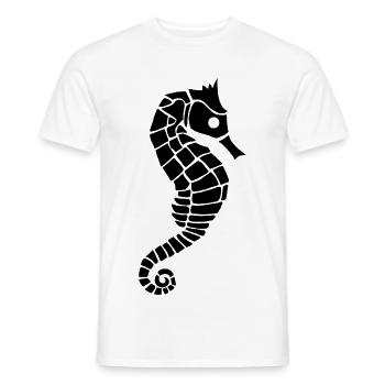 Hippocampe noir - T-shirt homme - blanc - Devant - AI Model Male 178 dark (178cm)