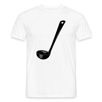 Transparenter Suppenlöffel - Männer T-Shirt - Weiß - Vorne - AI Model Male 178 dark (178cm)
