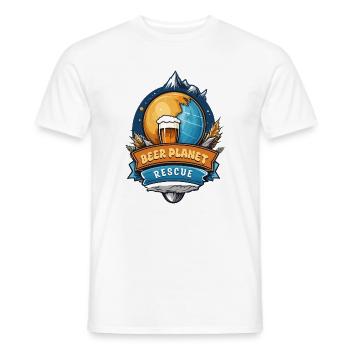 Bier Planet Retten - Männer T-Shirt - Weiß - Vorne - AI Model Male 178 dark (178cm)