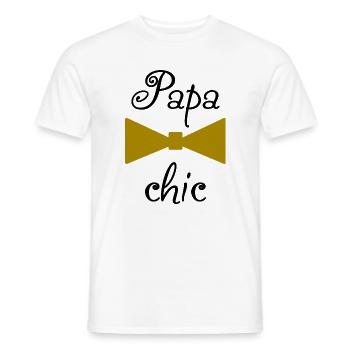 FROHER VATERTAG. PAPA. VATERTAG - Männer T-Shirt - Weiß - Vorne - AI Model Male 178 dark (178cm)
