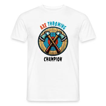 Hache à lancer une hache Sport Design - T-shirt homme - blanc - Devant - AI Model Male 178 dark (178cm)