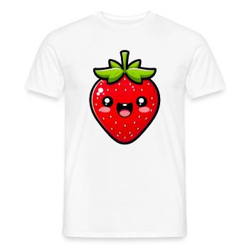 Erdbeeren Erdbeeren - Männer T-Shirt - Weiß - Vorne - AI Model Male 178 dark (178cm)