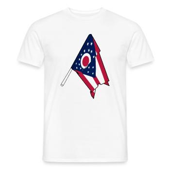 Flagge von Ohio - Männer T-Shirt - Weiß - Vorne - AI Model Male 178 dark (178cm)