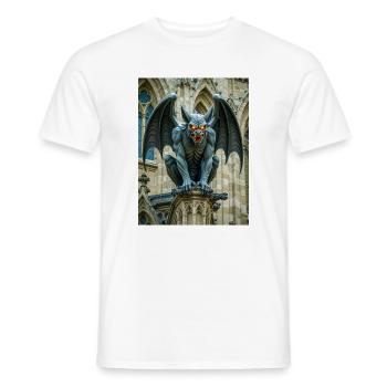 Gargoyle, geflügelter Steindämon, der Gothic bewacht - Männer T-Shirt - Weiß - Vorne - AI Model Male 178 dark (178cm)