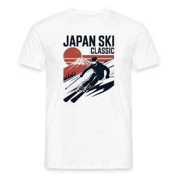 Japan Ski Klassisches Retro-Design - Männer T-Shirt - Weiß - Vorne - AI Model Male 178 dark (178cm)