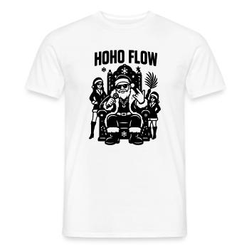 Santa Ho Ho Flow Rap - T-shirt homme - blanc - Devant - AI Model Male 178 dark (178cm)