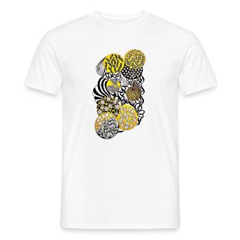 Leuchtende Kreismuster Botanik - Männer T-Shirt - Weiß - Vorne - AI Model Male 178 dark (178cm)