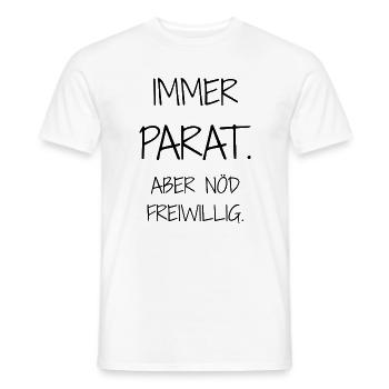 Statement design – irony meets everyday life - Men's T-Shirt - white - Front - AI Model Male 178 dark (178cm)