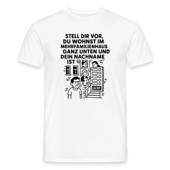 Mehrfamilienhaus Lustig Licht - Männer T-Shirt - Weiß - Vorne - AI Model Male 178 dark (178cm)