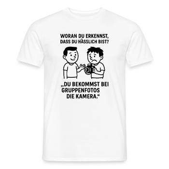 gruppenfoto hässlich witz lustig - Männer T-Shirt - Weiß - Vorne - AI Model Male 178 dark (178cm)