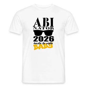 ABInator 2026 - Men's T-Shirt - white - Front - AI Model Male 178 dark (178cm)