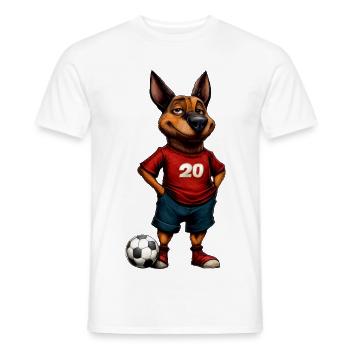 Footballeur berger allemand - T-shirt homme - blanc - Devant - AI Model Male 178 dark (178cm)