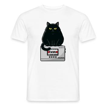 Walkman Loaf Chat Musique K7 - T-shirt homme - blanc - Devant - AI Model Male 178 dark (178cm)