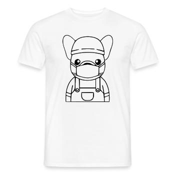 Frenchie Doctor Care Mask - Men's T-Shirt - white - Front - AI Model Male 178 dark (178cm)