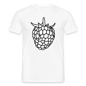 Himbeer-Silhouette - Männer T-Shirt - Weiß - Vorne - AI Model Male 178 dark (178cm)