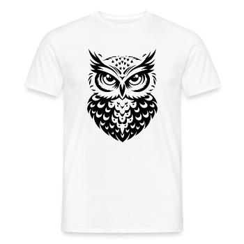 Hibou - T-shirt homme - blanc - Devant - AI Model Male 178 dark (178cm)