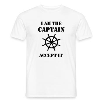 Captain-02 - Männer T-Shirt - Weiß - Vorne - AI Model Male 178 dark (178cm)