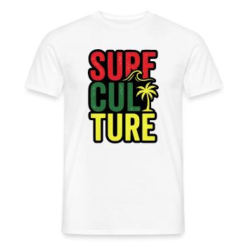 Surfer Shirt, Jamaika Edition Shirt, Hoodie, Tasse - Männer T-Shirt - Weiß - Vorne - AI Model Male 178 dark (178cm)