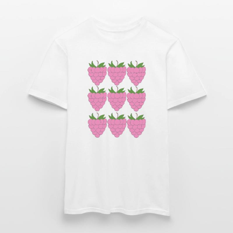 Raspberry Grid Pattern Men’s T-shirt