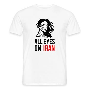 Tous les regards tournés vers l’Iran - T-shirt homme - blanc - Devant - AI Model Male 178 dark (178cm)